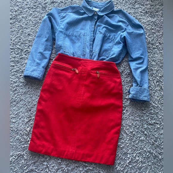 Escada Dresses & Skirts - ESCADA Wool Red Skirt